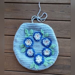 Vintage Handmade Toilet Lid Cover
